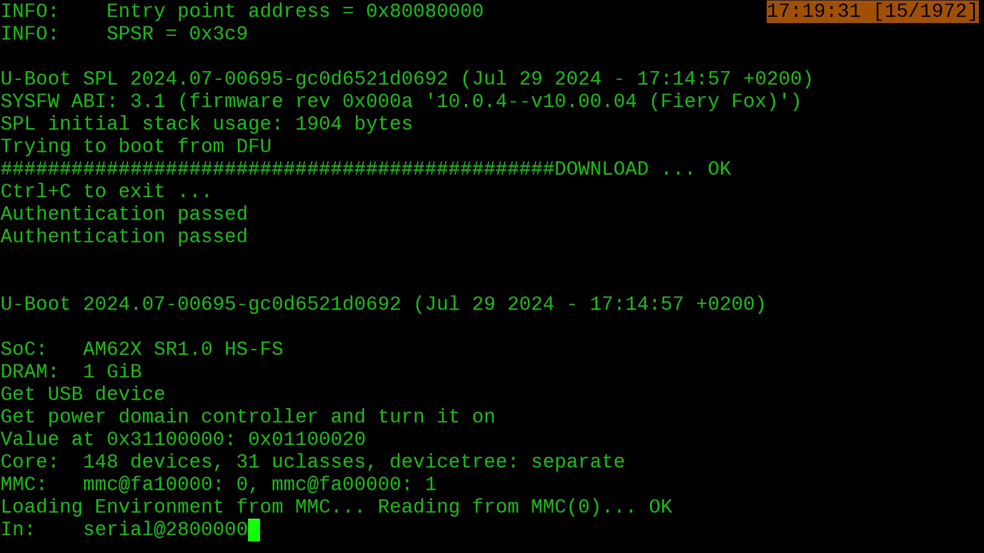 U-Boot Starting /posts/from-hardware-to-linux/08-u-boot-starting.png